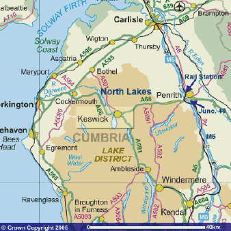 Cumbria Map
